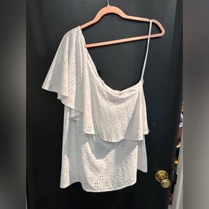 White one shoulder Torrid top